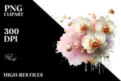 Ethereal Orchid, Watercolor PNG Product Image 2