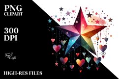 Star Hearts PNG Product Image 2
