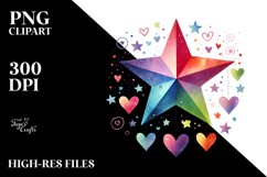 Star Hearts PNG Product Image 2