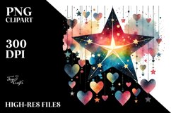Star Hearts PNG Product Image 2
