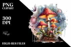 Detailed Magical Mushroom PNG Product Image 1