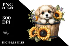 Cute Baby Dog with Big Eyes JPEG Product Image 2