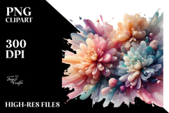 Abstract Chrysanthemum PNG Product Image 2