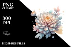 Wooden Stained Chrysanthemum | Clipart Product Image 1