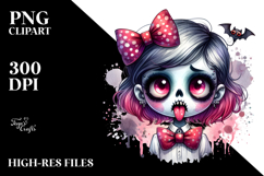 Funny Goth Girl Watercolor Design Product Image 2