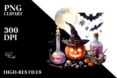Simple Halloween Alchemist Clipart Product Image 1