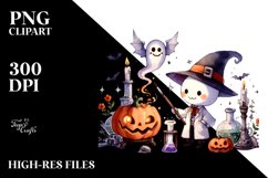 Simple Halloween Alchemist Clipart Product Image 1
