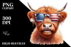 Proud Cow Portrait with Sunglasses Clipart Product Image 3
