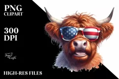 Proud Cow Portrait with Sunglasses Clipart Product Image 3