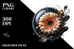 Glossy Gerbera Abstract PNG Product Image 2