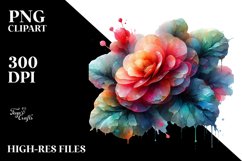 Abstract Glossy Begonia Sublimation Clipart Product Image 1