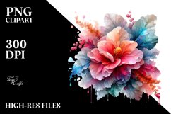 Abstract Glossy Begonia Sublimation Clipart Product Image 1