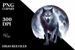 Simple Werewolf Watercolor, Transparent PNG Product Image 3