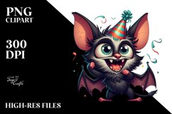 Silly Bat with Party Hat PNG Product Image 2