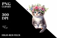 Colorful Kitten Beach Chair | Sublimation | Clipart Product Image 1