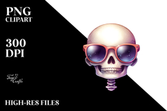 Funny Skeleton with Sunglasses PNG Product Image 2