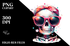 Funny Skeleton with Sunglasses PNG Product Image 2
