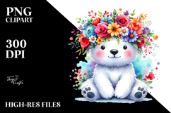 Vibrant Cartoon-Style Polar Bear PNG Product Image 2