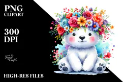 Vibrant Cartoon-Style Polar Bear PNG Product Image 2