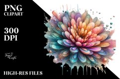 Abstract Vibrant Chrysanthemum PNG Product Image 3