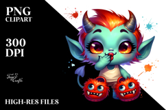 Cute Demon Blowing Kiss PNG Product Image 2