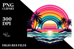 sunset clipart tshirt style, PNG Product Image 2