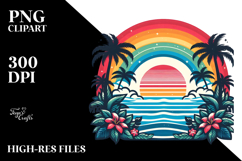 sunset clipart tshirt style, PNG Product Image 2