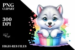 Colorful Wolf | Sublimation | Clipart Product Image 1