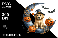Puppy Halloween Moon Design, High-Res PNG Product Image 2
