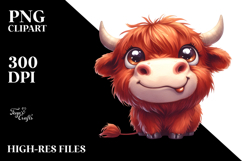 Funny Expressive Cow PNG Product Image 2