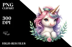 Detailed Baby Unicorn PNG Product Image 2