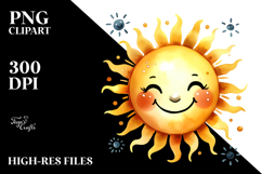 Very Simple Smiling Sun PNG Product Image 2