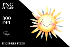 Very Simple Smiling Sun PNG Product Image 2