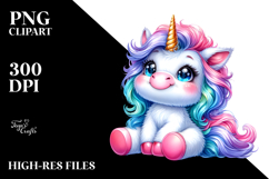 Cute Vibrant Unicorn PNG Product Image 2