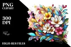 Watercolor Luxury Flower Splash Clipart Product Image 3