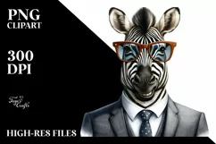 Detailed Zebra with Retro es | Sublimation | Clipart Product Image 3