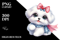 Cute Maltese Dog PNG Product Image 2