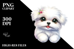 Happy Baby Maltese in Watercolor Product Image 2