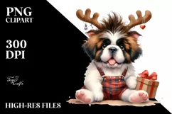 Crazy Haircut Saint Bernard, Summer PNG Product Image 1