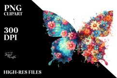 Retro Watercolor Butterfly | Sublimation | PNG Clipart Product Image 3