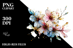 Abstract Cherry Blossom Stained PNG Product Image 2