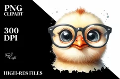 Funny Baby Chick Portrait with Caricature-Like Features | Product Image 1