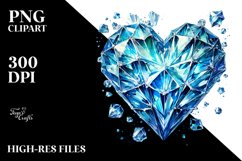 3D Diamond Heart PNG Product Image 2