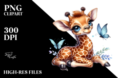 Cute Baby Giraffe PNG Product Image 2