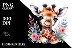 Cute Baby Giraffe PNG Product Image 2