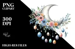 Baby Half Moon with Hanging Eggs, PNG Product Image 2