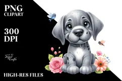 Baby Great Dane Cartoon, Transparent PNG Product Image 2