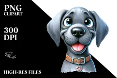Baby Great Dane Cartoon, Transparent PNG Product Image 2