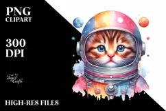 Colorful Baby Hummingbird Astronaut Clipart Product Image 1