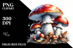 Detailed Glossy Mushroom PNG Product Image 3